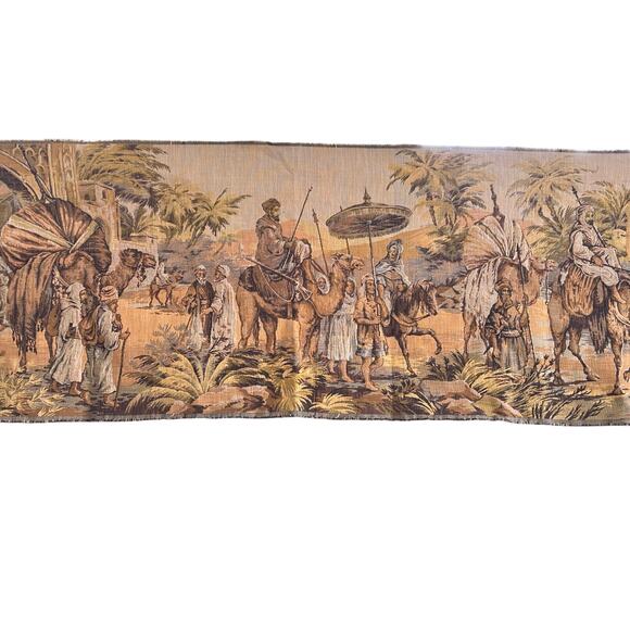 Antique Tapestry Market Made in Belgium - Picture 1 of 5